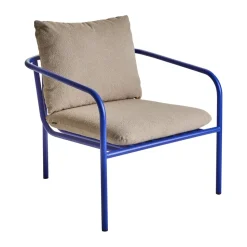 Bendt fauteuil lounge, Teddy beige-indigo blue