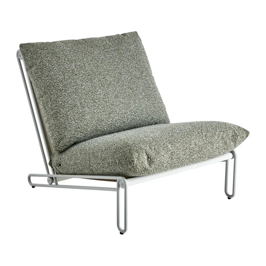 Blixt fauteuil lounge, Light grey-teddy verde