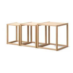 BM375 table gigogne 3 pièces, Chêne clair huilé