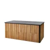Boîte de rangement Combine pour coussins, Teck, Lava grey, grand