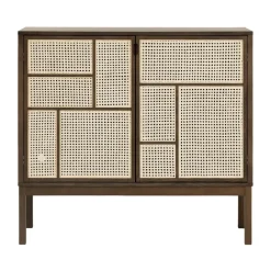 Buffet Air, Chêne foncé, 120x110 cm, avec pieds
