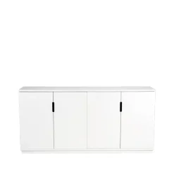 Buffet Aoko 77x160 cm, Blanc laqué