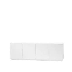 Buffet Beam, laqué blanc, socle blanc