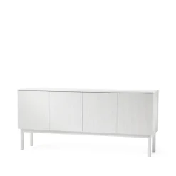 Buffet Beam, laqué blanc, structure blanche