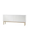 Buffet Beam, laqué blanc, structure en chêne huilé blanc