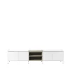Buffet Molto bas, blanc/chêne, 3 sections