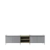Buffet Molto bas, gris/chêne, 3 sections