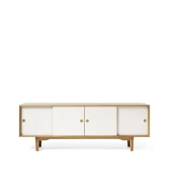 Buffet Moodi 180, blanc/chêne, structure en chêne