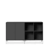 Buffet Pair, anthracite 04, pieds chromés