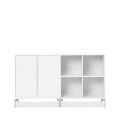 Buffet Pair, new white 101, pieds chromés