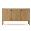 Buffet Prio moyen, chêne huilé naturel, porte en bois