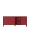 Buffet Save, beetroot 165, pieds laqués noirs