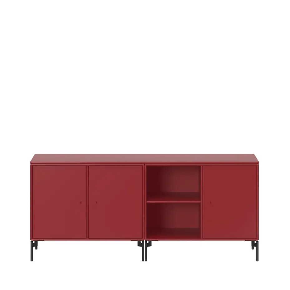 Buffet Save, beetroot 165, pieds laqués noirs