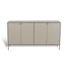Buffet Volt 80x148 cm, Beige-acier inoxydable