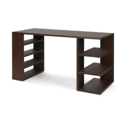 Bureau Edre 137x65x73,5 cm, Pin foncé taché