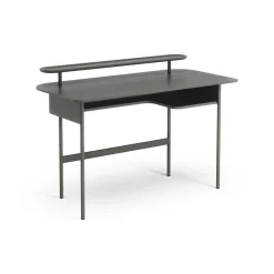 Bureau Luna avec étagère, Chêne gris