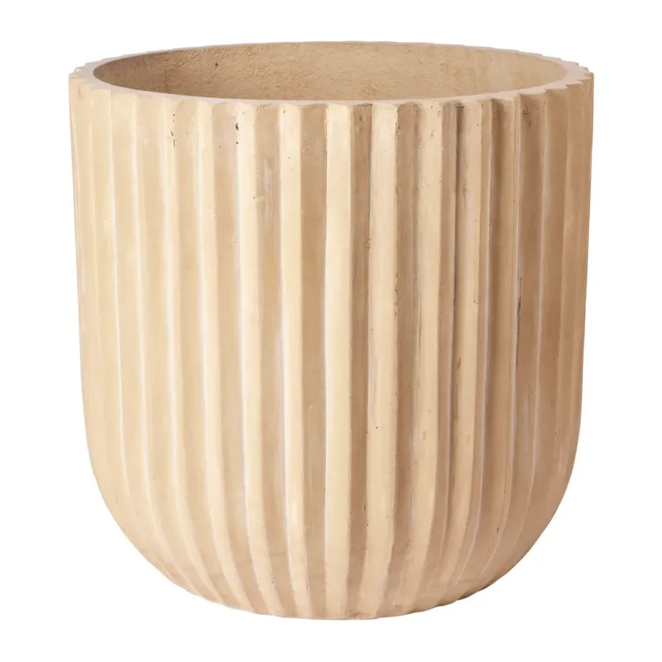 Cache-pot Fiber Ø50 cm, Antique beige