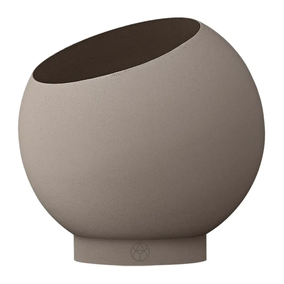 Cache-pot Globe Ø17 cm, Taupe
