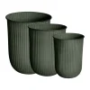 Cache-pot Out stripe, lot de 3, Green