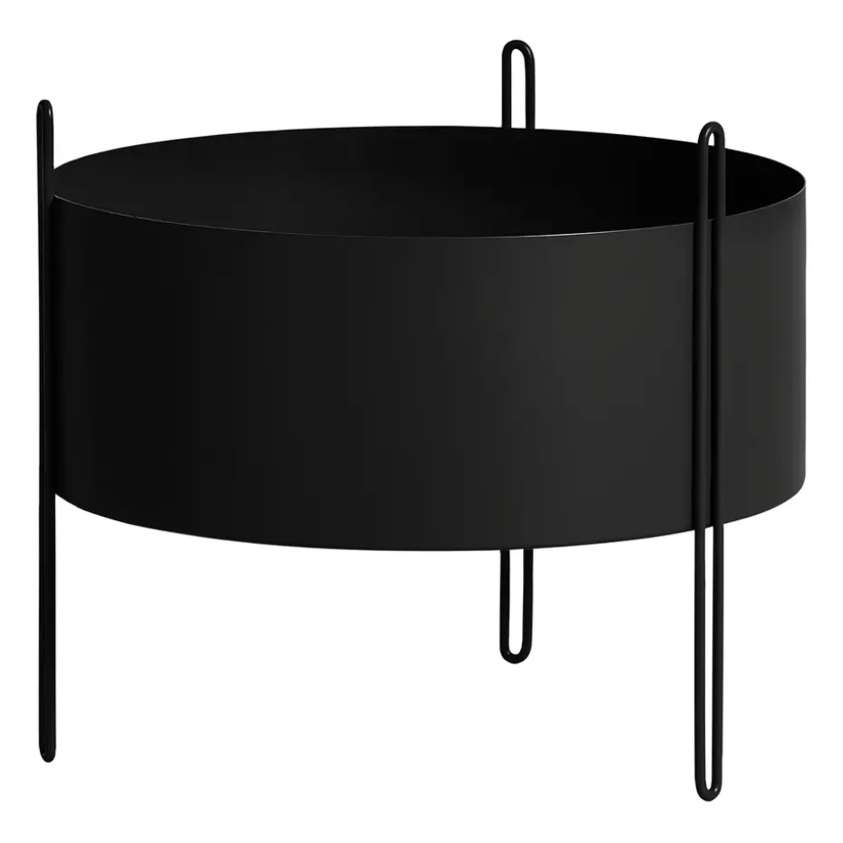 Cache-pot Pidestall medium Ø40 cm, Noir