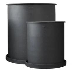 Cache-pot Plant pot, large, lot de 2, Black