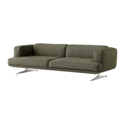 Canapé 3 places Inland AV23, Argile 0014 - aluminium poli