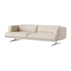 Canapé 3 places Inland AV23, Argile 0011 - aluminium poli