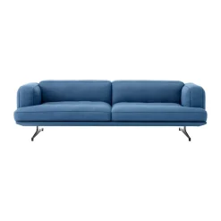 Canapé 3 places Inland AV23, Vidar 4 Denim Blue 733-pieds noirs