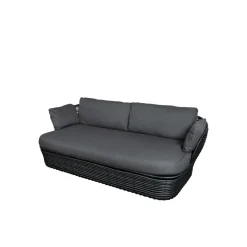 Canapé Basket 2 places, Graphite grey, coussins gris