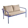 Canapé Bendt, Teddy beige-indigo blue