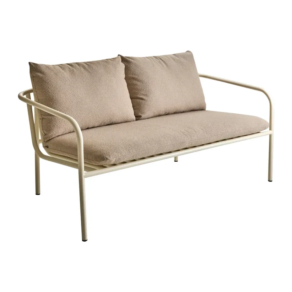 Canapé Bendt, Teddy beige-pearl white