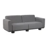 Canapé Bolster, Anthracite-teddy grey, 2,5 places