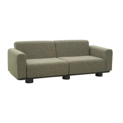 Canapé Bolster, Anthracite-teddy verde, 2,5 places