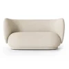 Canapé bouclé Rico 2 places, Wool bouclé offwhite