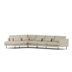 Canapé Bredhult, Bern Beige 0341-acier noir, 4 places B2