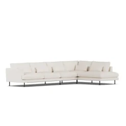 Canapé Bredhult, Caleido Beige 9600-acier noir, 4 places B1
