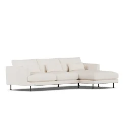 Canapé Bredhult, Caleido Beige 9600-acier noir, 2,5 places C1