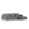 Canapé Bredhult, Caleido Grey 1240-acier noir, 2,5 places C1
