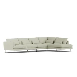 Canapé Bredhult, Luiza Beige 3981-acier noir, 4 places B1