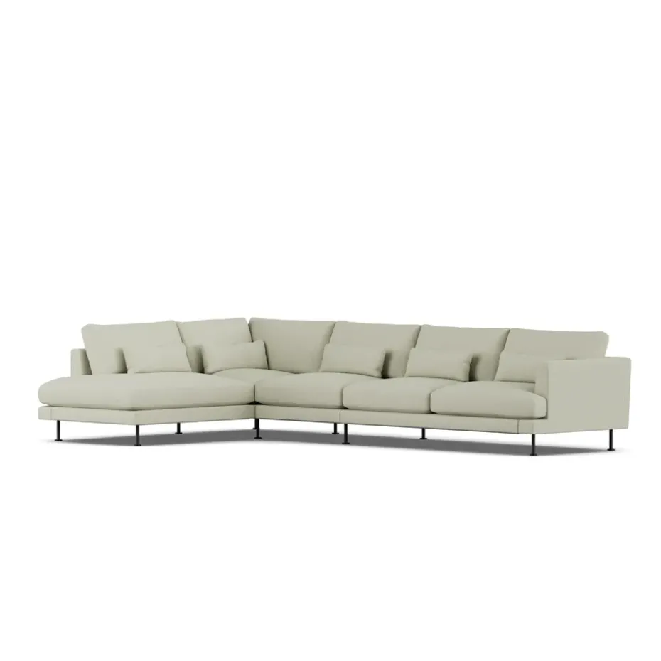 Canapé Bredhult, Luiza Beige 3981-acier noir, 4 places B2