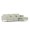 Canapé Bredhult, Luiza Beige 3981-acier noir, 2,5 places C1