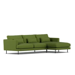 Canapé Bredhult, Luiza Green 3975-acier noir, 2,5 places C1
