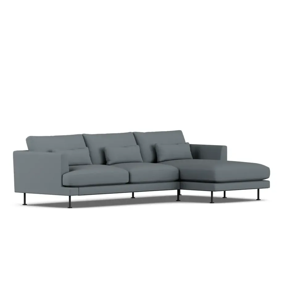 Canapé Bredhult, Same Blue 6678-acier noir, 2,5 places C1