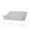Canapé Breeze weave 2 places, White grey
