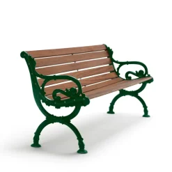 Canapé Byarum, Acajou, support vert, 155 cm