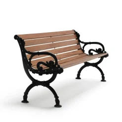 Canapé Byarum, Acajou, support noir, 155 cm