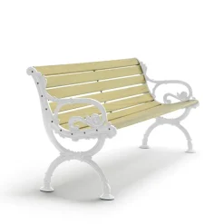 Canapé Byarum, Imprégnation de pin, support blanc, 155 cm