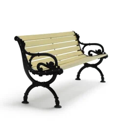 Canapé Byarum, Imprégnation de pin, pied noir, 155 cm