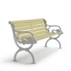 Canapé Byarum, Imprégnation de pin - support en aluminium brut - 155 cm