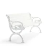 Canapé Byarum, Pin laqué blanc, pied blanc, 185 cm
